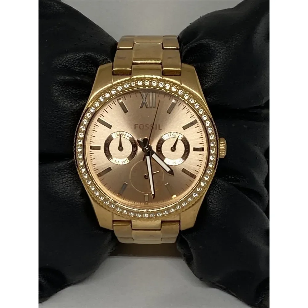 Fossil ES4315 Women's Stainless Steel Analog Rose Gold Dial Quartz Watch WO637